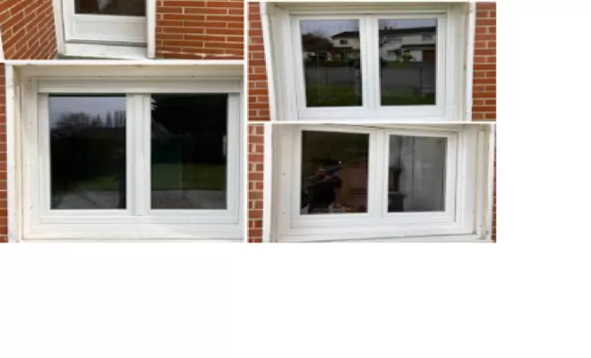 Fourniture et pose de fenêtres avec volets filaires électriques ainsi qu'une porte de service